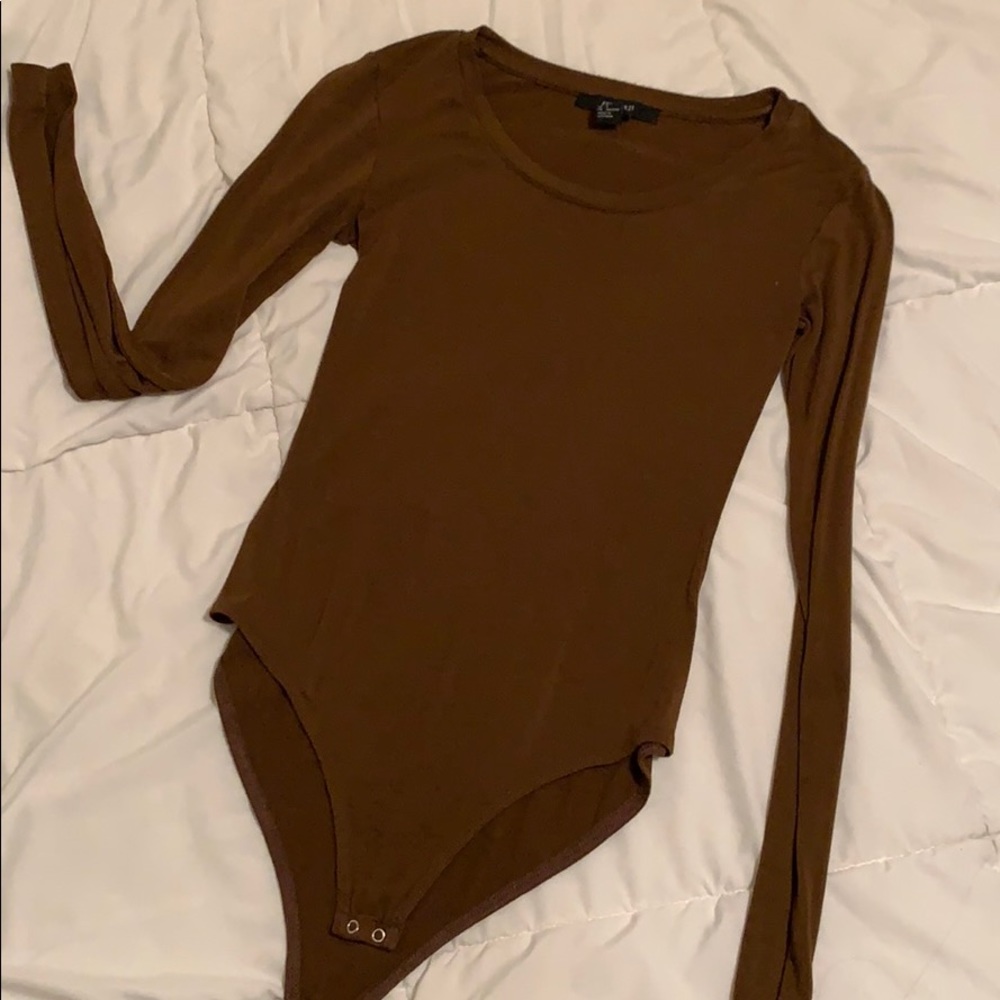 forever 21 long sleeve bodysuit